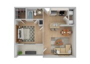 1 Bedroom | 1 Bath | 814 SF | Renovated