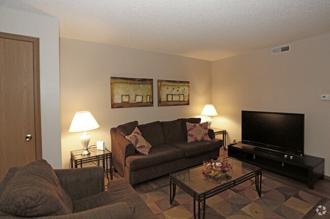 2BR, 1BA - 742SF - Living Room - Smith Apartments @ 201 East Armory