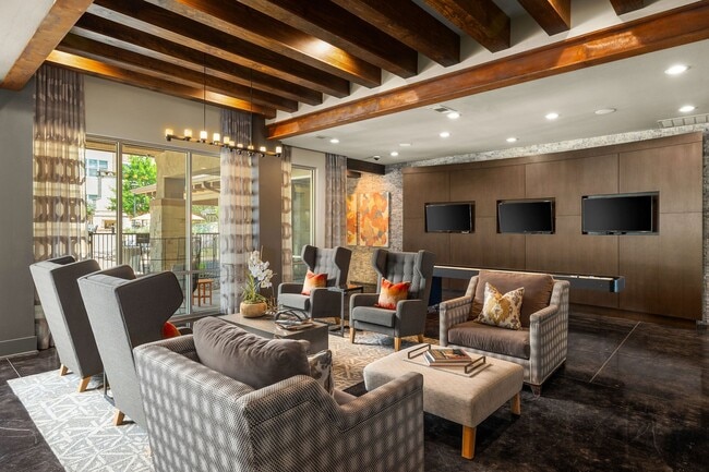 Resident Game Lounge with Shuffleboard and Billiards - Bexley Wolf Ranch