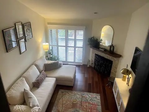 Living Room view via Upstairs Primary Bedroom
