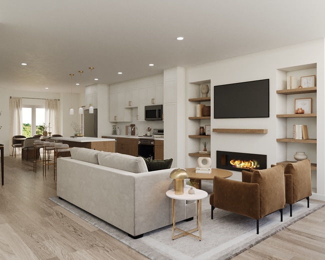 Townhome Living Room and Kitchen