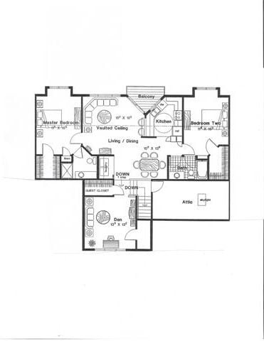 2 bdrm with den