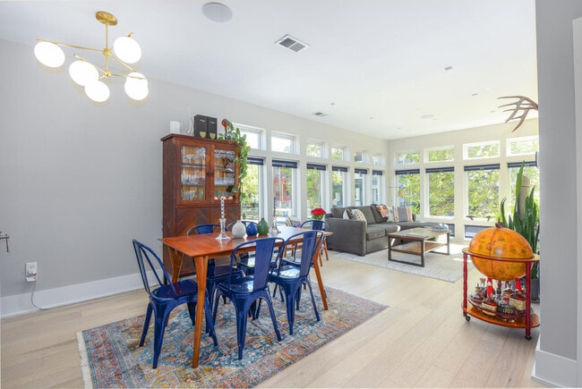 Dining area (West Elm light fixture). - 1001 Monroe St NW Unit #3