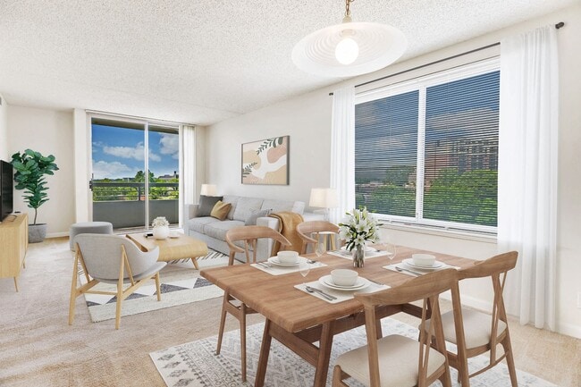 Apartamento sala de estar y área de comedor (virtualmente montada) - Lenox Park