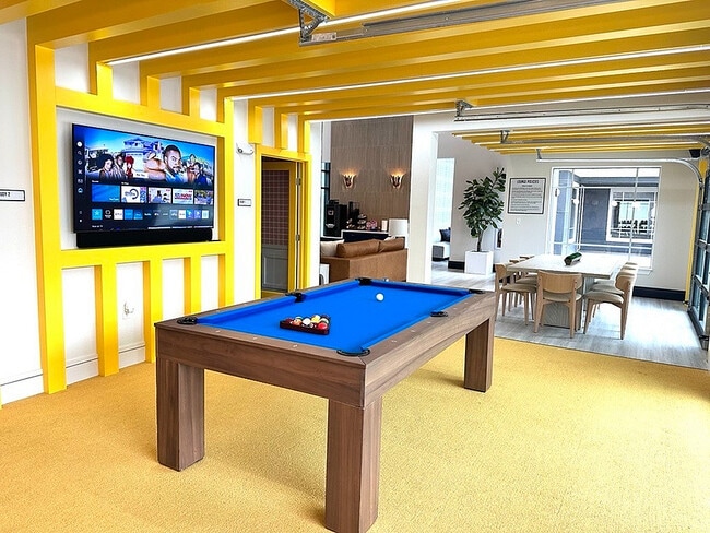 Pool table and lounge area