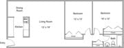 2BR/1BA