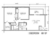 2BR/1BA