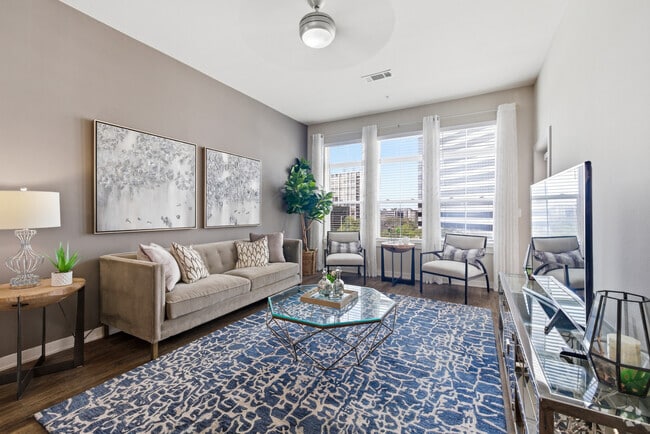 B1 2 habitaciones, 2 baños - 1084 pies cuadrados - Sala de estar/Comedor - High Point Uptown