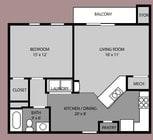 Suite C | 1 Bed 1 Bath | 811 sqft