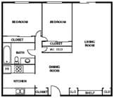 2BR/1BA