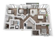 C2 floor plan Grove Central Residences