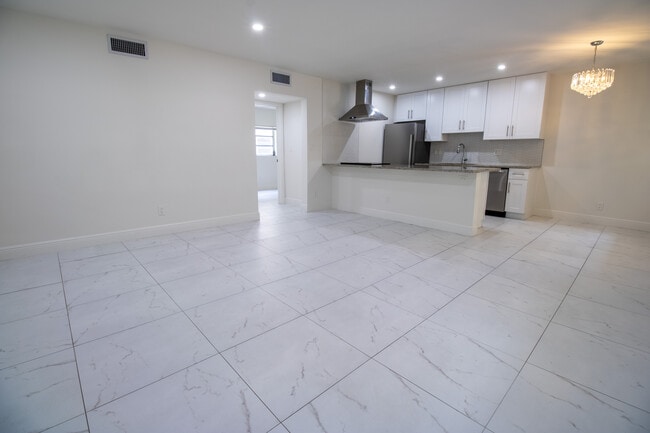 Kitchen and Living Room - Sun Harbour Apartments