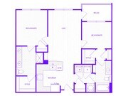 The Rush | 2 bed 2 bath | 1252 sq ft