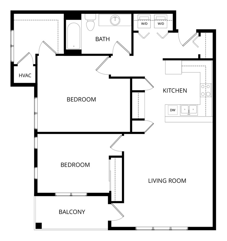 Floor Plan - 2x1 A28