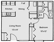 1BR/1BA