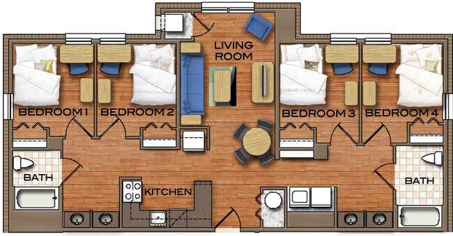 Photo - Campus Town Apartments at TCNJ -Students Only