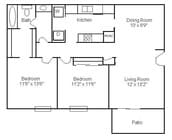 2BR/1BA