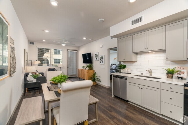 Unit 134 - living room and kitchen