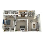 Two Bedroom Two Bathroom Floor Plan