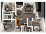 Three Bed - Two Bath 1200 Sq. Ft.