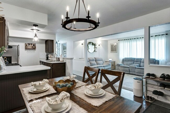 Living Room, Dining Area, and Kitchen