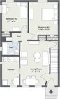 Typical 2 Bedroom Duplex Apt