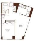 One Bedroom - A Floor Plan