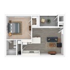 3D Furnished Floorplan - Aspen