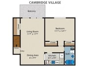 1 Bedroom, 1 Bath 620 sq. ft. Fairfield Village At Levittown
