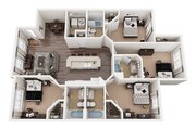 D2 Floor Plan | The Quarters | Lafayette University Apartments for Rent