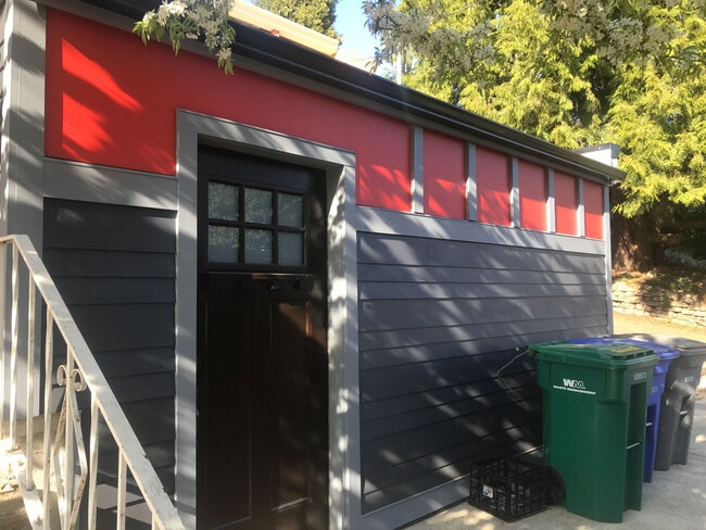 This is the street view, the entry to Unit B is around the right corner here, along the parking spot - 831 NE Holland St Unit B