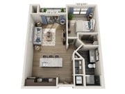 Floor plans are artist’s rendering. All dimensions are approximate. Actual product and specifications may vary in dimension or detail. Not all features are available in every apartment. Prices and availability are subject to change.