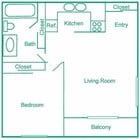 1 Bedroom / 1 Bathroom