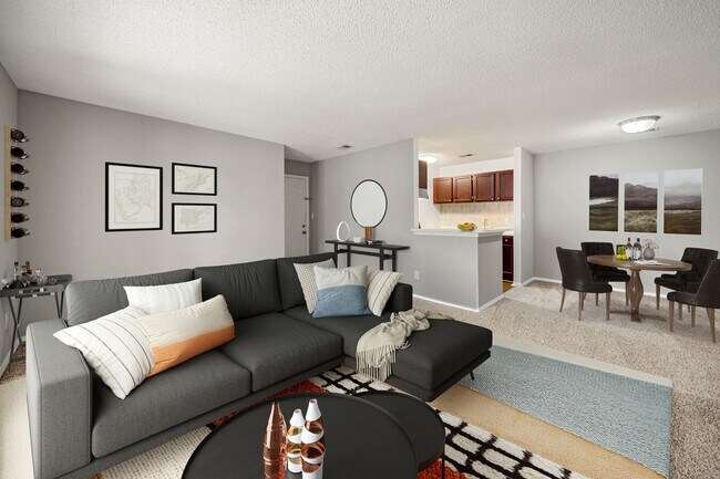 1BD, 1BA - 800SF - Living Room (Classic)