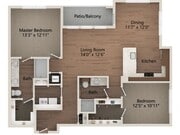 Floor plans are artist’s rendering. All dimensions are approximate. Actual product and specifications may vary in dimension or detail. Not all features are available in every apartment. Prices and availability are subject to change.