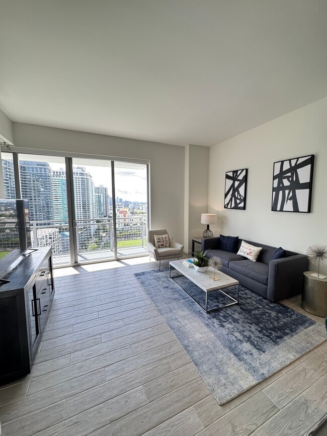 Living Room & Balcony - 342 NE 35th St Unit A1