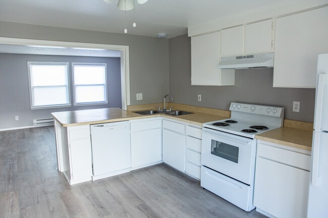 Kitchen looking into family room