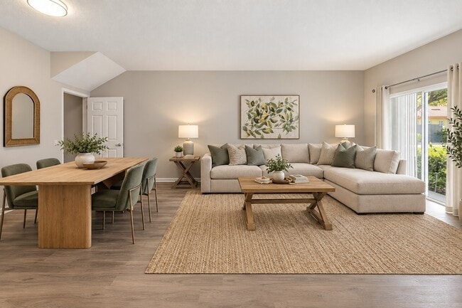 Elevate your lifestyle at Delray Bay with this inviting living space featuring modern décor and comfortable furnishings. The perfect blend of style and functionality awaits. Explore your future home today!