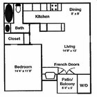 1BR/1BA