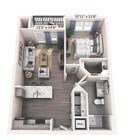 Floor plans are artist’s rendering. All dimensions are approximate. Actual product and specifications may vary in dimension or detail. Not all features are available in every apartment. Prices and availability are subject to change.