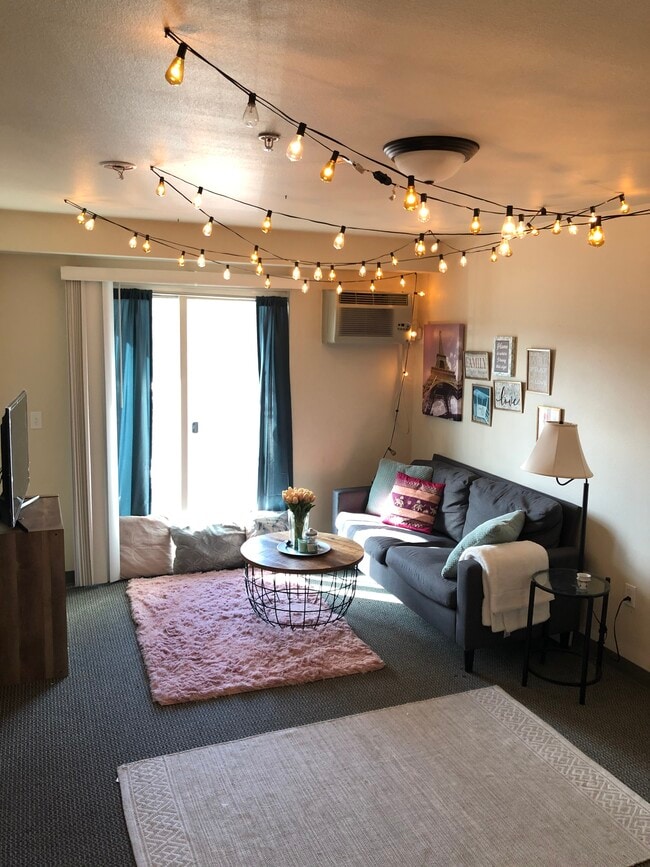 Living room with a balcony