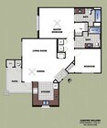 Penthouse 2BR, 2BA - 1036 SF