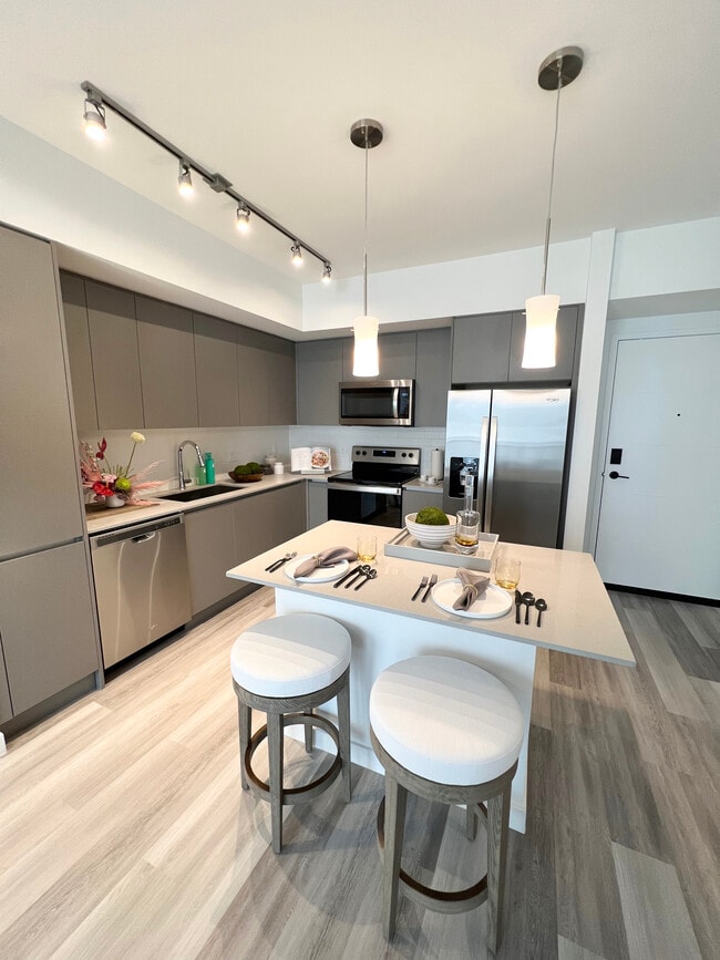 Kitchen (2-Bed Apartment) - The Upland at Hialeah