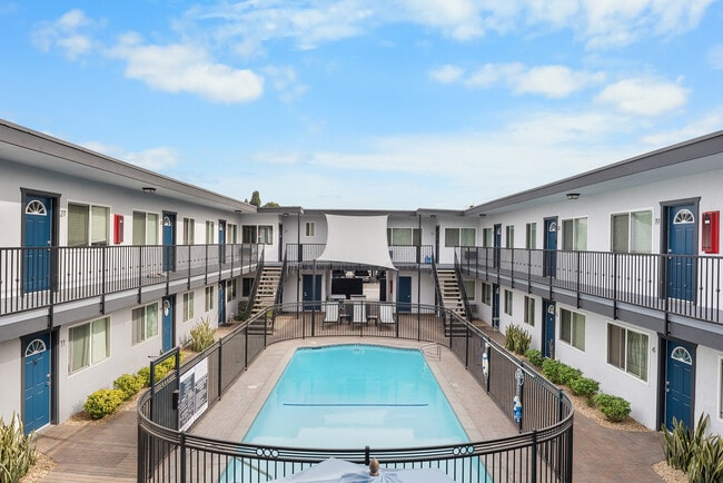 Enjoy a dip in our of our sparkling blue pools