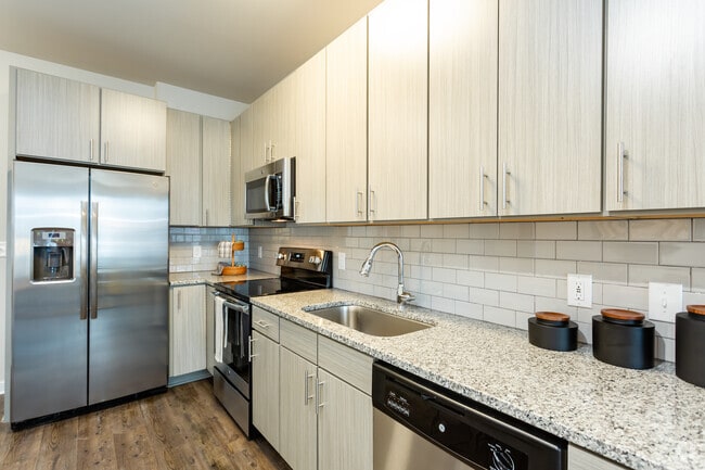 1BR, 1BA - 847sf A3- Kitchen - Hudson 5401