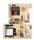1BR/1BA
