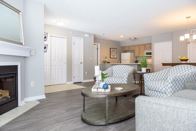 Typical Great Room with living, dining, and kitchen areas