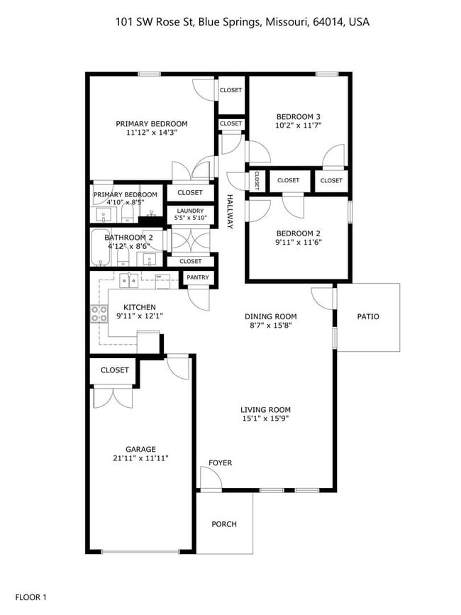 Photo - Charming 3-bed, 2-bath home in Blue Springs, MO!