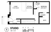 0 Bedroom / 1 Bath / 550 Sq.Ft.