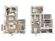 3x2.5 Townhome floor plan Westwood